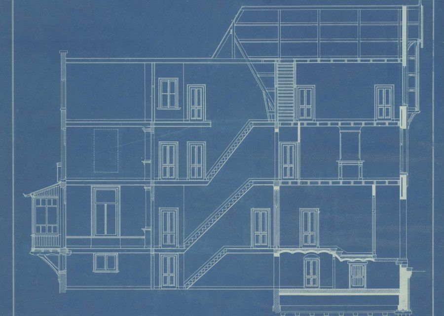 Structural blueprint of a multi-storey building